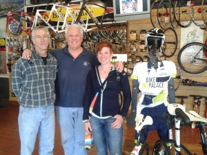 Meeting the owner and staff at the Bike Palace